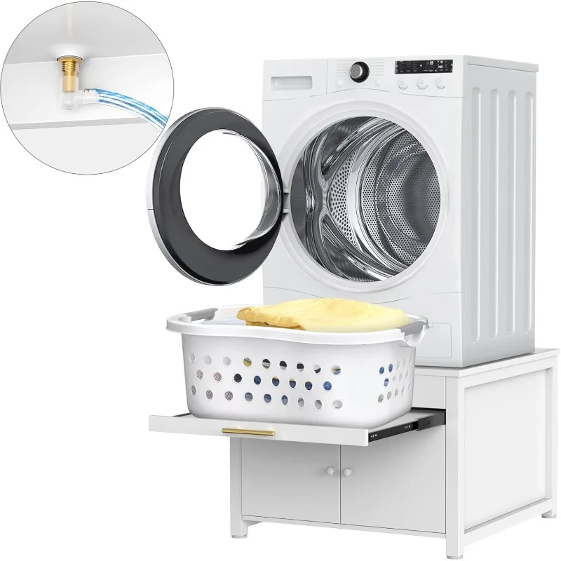 GDLF-Piédestal à linge RapDuty en métal, support de lave-linge et de sèche-linge, 29 ", ajustement universel, anti-vibration, capacité de 770 lb