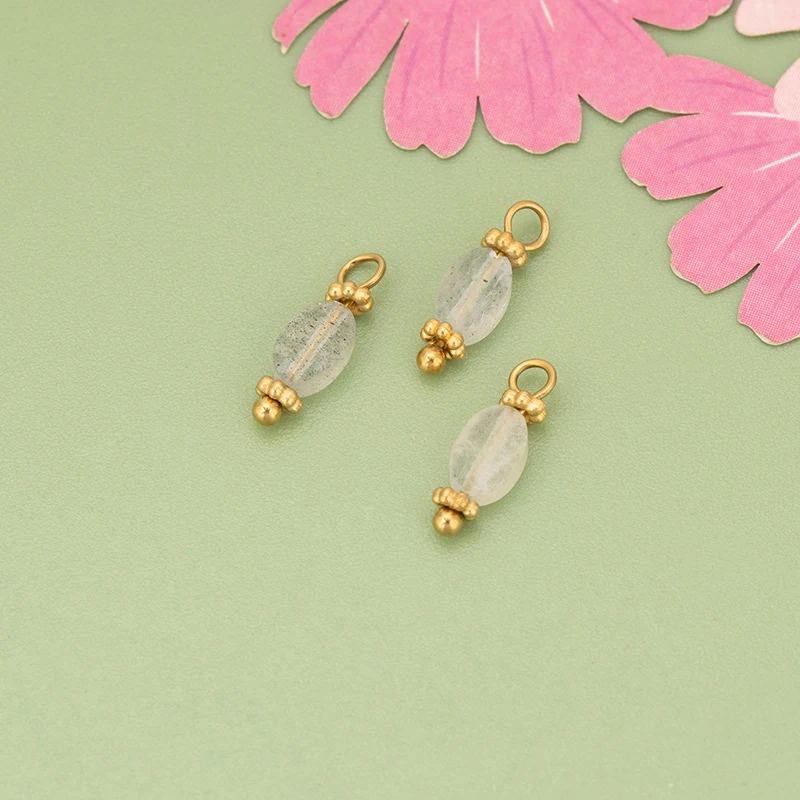 assoonas, 10 Stück/Lot, MI25, Schmuckzubehör, Edelstahl, Naturstein, Anhänger, handgefertigt, Schmuckherstellung, DIY-Anhänger – Detail 8