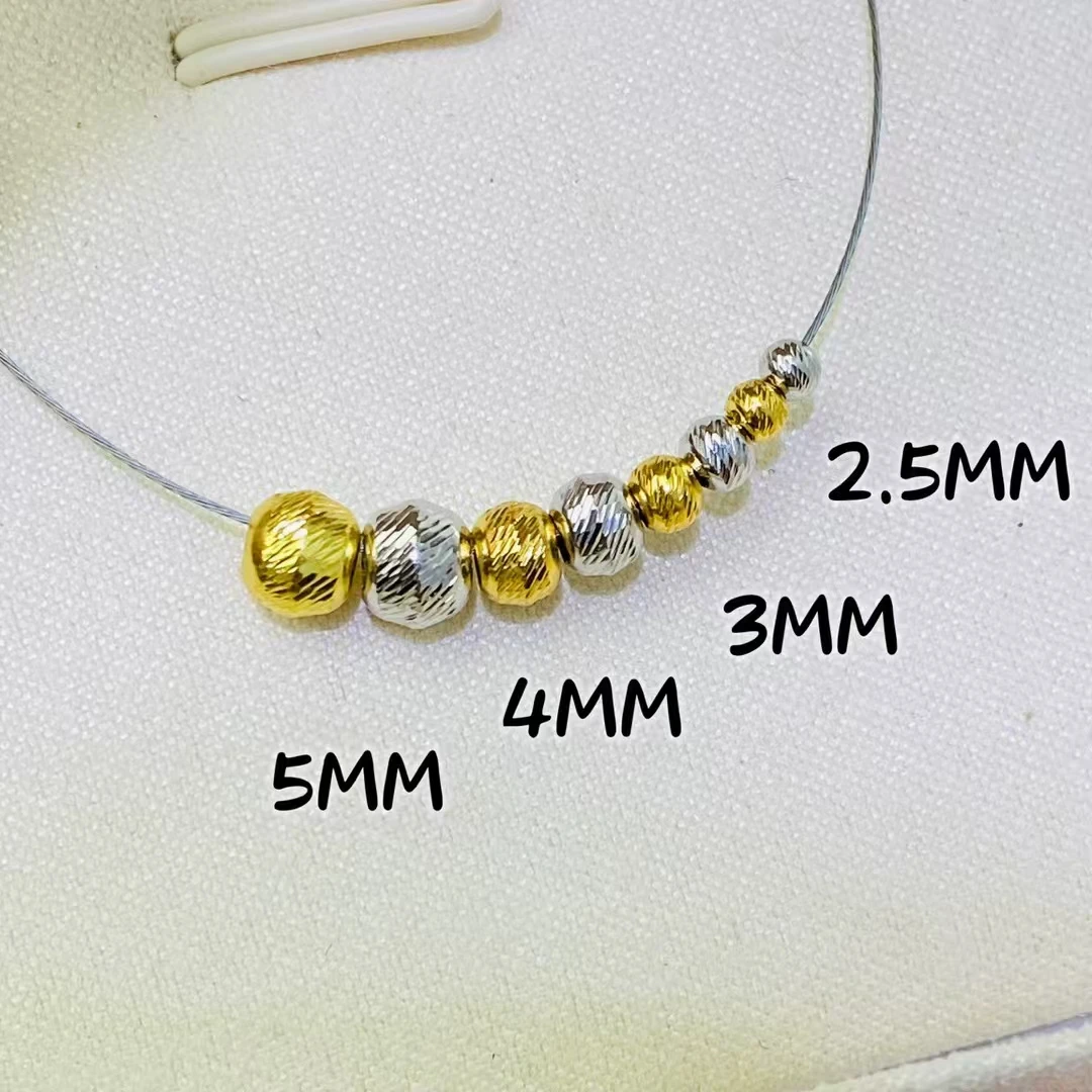 

Wholesale DIY S925 Sterling Silver 2.5-5MM Size Loose Beads for Necklace Bracelet Accessories 30pcs/lot
