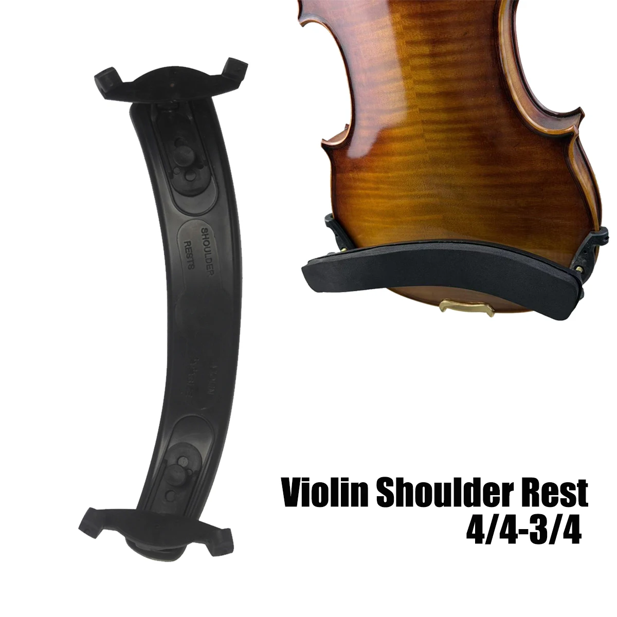 Miwayer 4/4 3/4 Violin Shoulder Rest – Ergonomic Design, Soft Sponge Cushion, Foldable Claws, Adjustable Width, Black
