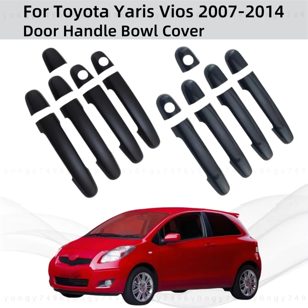 

Car upgrade Carbon Accessories Plated 2006 2007 2008 2010 2014 For Toyota Yaris Vios Door Handle Bowl Cover Trim Paste Style