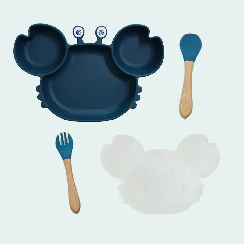 

Детские Силиконовые тарелки детская посуда тарелка детская Нескользящая миска для кормления без бисфенола А детская обеденная тарелка Детские аксессуары