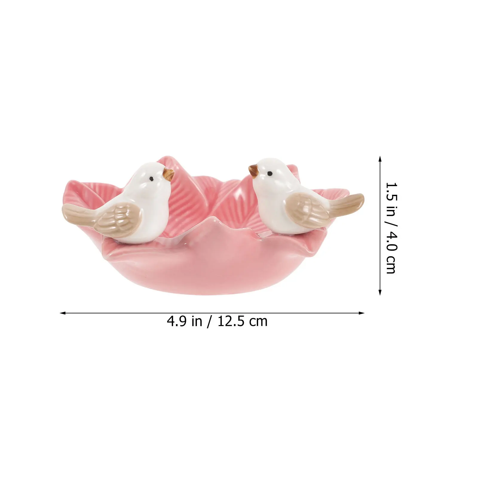 Fashion Pink Jewelry Dish Ceramic Stylish Jewelry Display Plate Jewellery Storage Plate for Bedroom Bathroom Decor