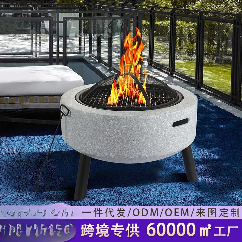 Household charcoal fire barbecue heating stove outdoor courtyard grill brazier surrounding stove to make tea