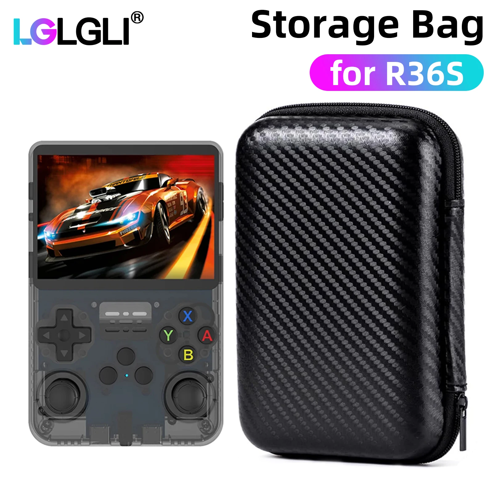 

Portable Carrying Case for R36S R35S RGB20S Carbon Fiber Storage Bag Case Travel Waterproof Portable Handbag Accessories