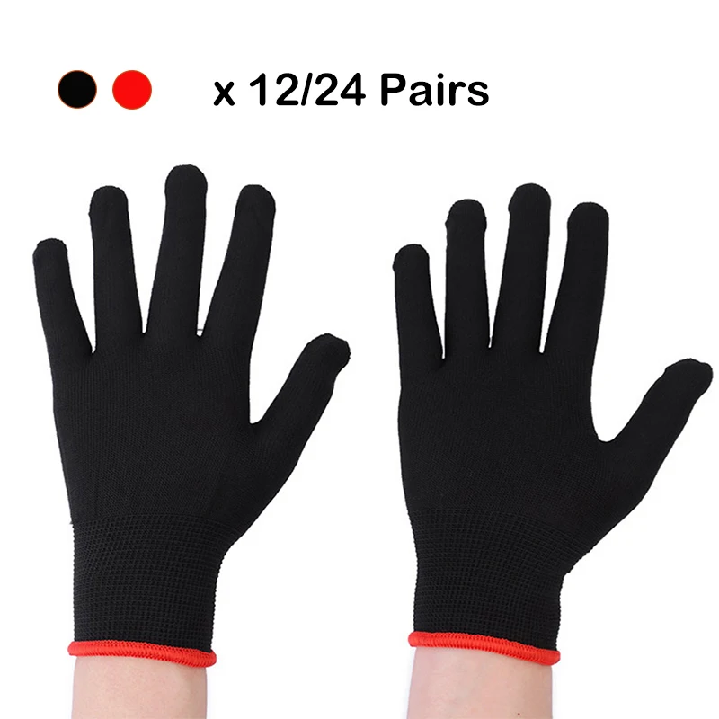 TOFAR 12/24 Pairs Window Tint Film Gloves Anti-Static Nylon Vinyl Car Wrap Work Gloves Stickers Wallpaper Install Safety Gloves