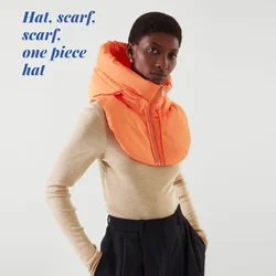 Veste à capuche épaissie en coton pour hommes et femmes, avec support, fausse Cape à col avec fermeture éclair, bonnets décontractés, casquette coupe-vent et neige, nouvelle collection hiver 2023