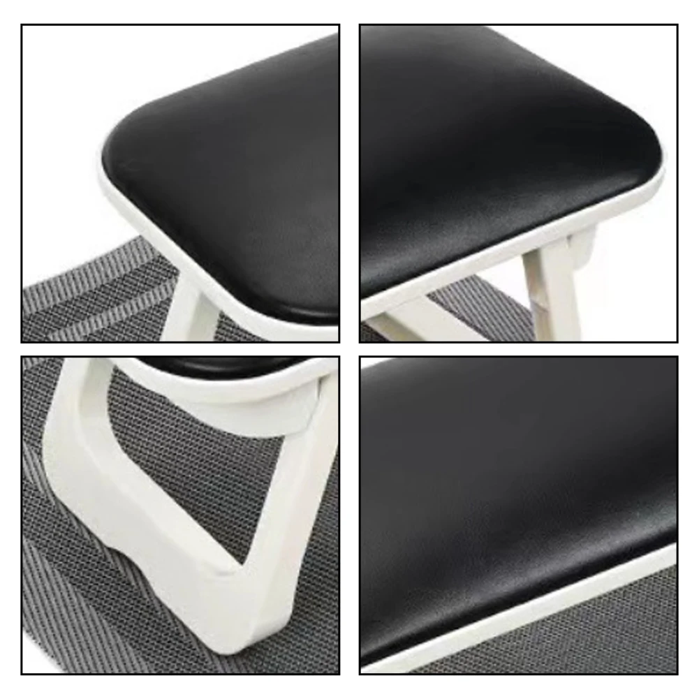 PU Leather Foldable Nail Arm Rest with Bonus Manicure Mat - Space Saving Design for Professional Nail Stations
