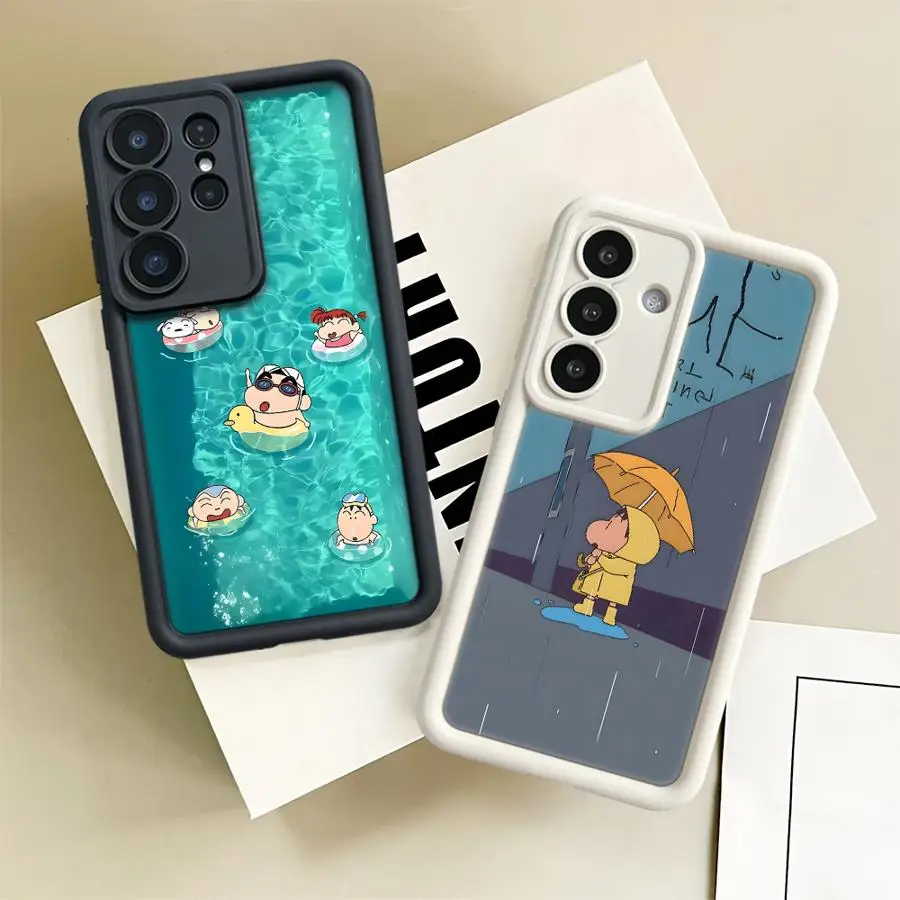 Case for Samsung Galaxy S26 Ultra S24 Plus S21 S20FE S25 Edge S24Ultra S23 FE S22 S25 Phone Cover Yellow Umbrella Boy Pattern