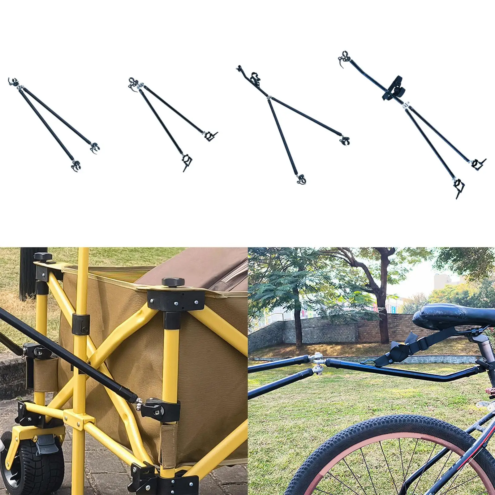 

Bike Cargo Trailer Attachment for Outdoor Activities Camping Traveling