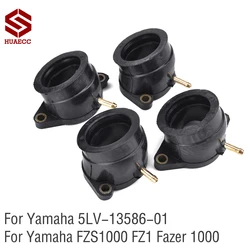 4 Pcs Motorcycle Carburetor Interface Adapter Intake Manifold For Yamaha FZS1000 FZS 1000 FZ1 Fazer 1000 2001-2005 5LV-13586-01