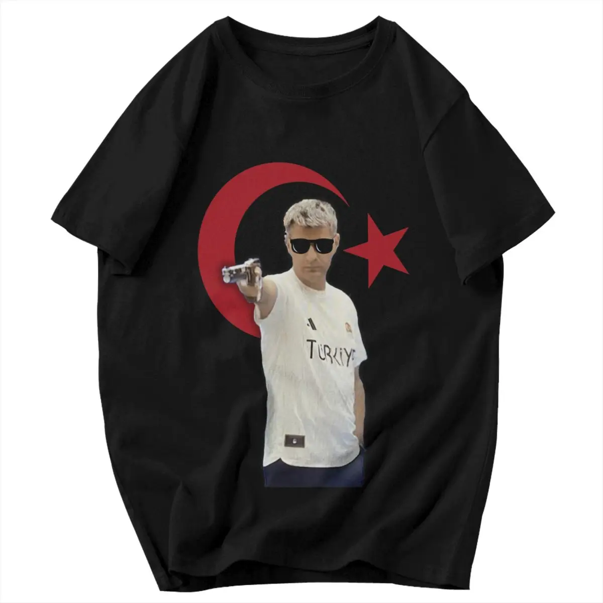 Men T Shirt Turkish Shooter Yusuf Dikec Pops Y2K Graphic Customized Unisex Tops T Shirts