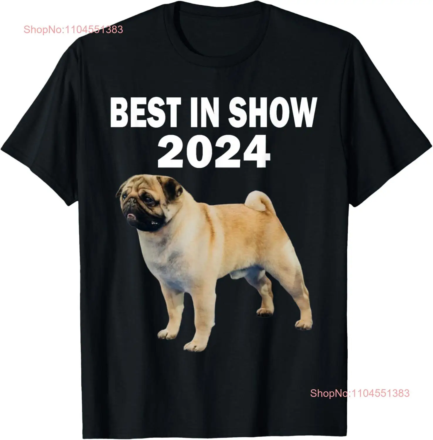 

Футболка с капюшоном Vito The Pug Best In Show 2024.