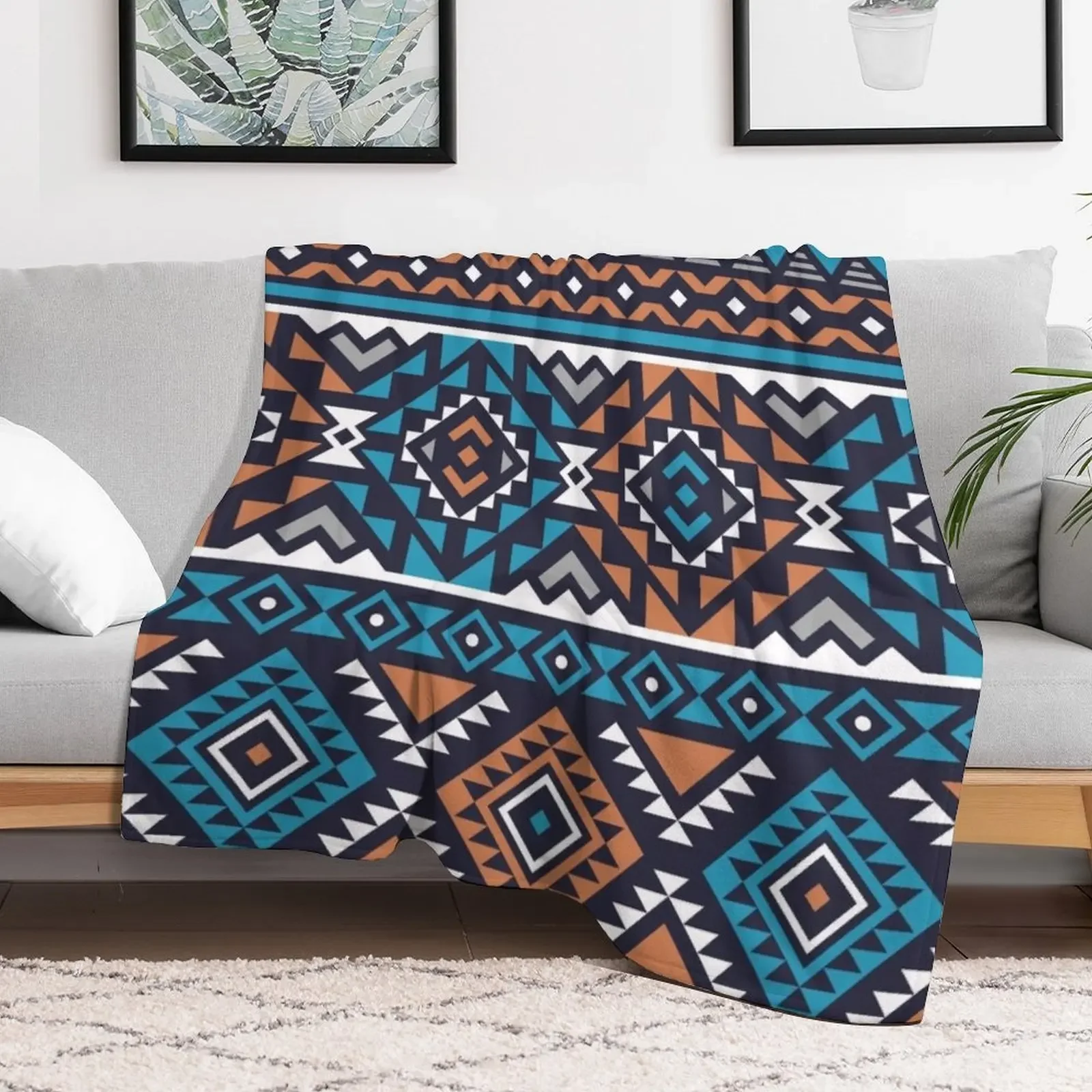 Ndebele Fashion Tribal Pattern African Style Geometry Art Throw Blanket christmas gifts Decorative Sofas Warm Blankets