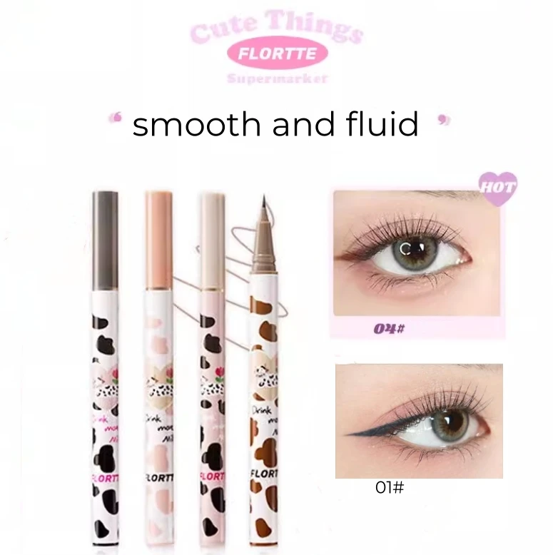 FLORTTE Fine Eyeliner Pen Aegyo-sal Pen Cute Eye Bags Shadow Outline Natural and Durable Waterproof Eye Liner Beauty Cosmetic