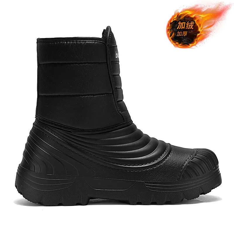 Waterproof Snow Boots Large Size 50/51 for Men And Women Lightweight Plush Lined Warm Shoes Botines Hombre Bottine view 2
