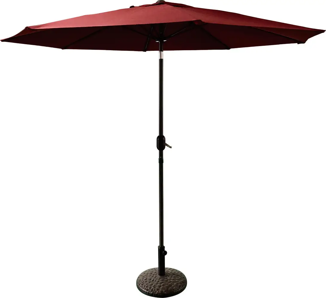 

Tiltable Patio Umbrella with Fiberglass Ribs&Auto Garden Parasol