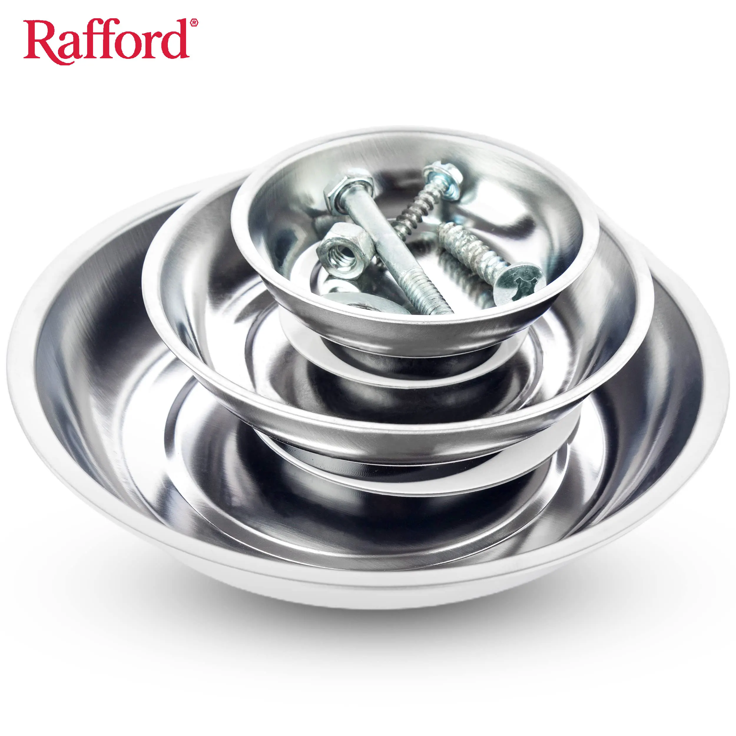Rafford Magnetic Bowl For Screws,Magnetic Bowls For Holding Nuts and Bolts, Small Parts,Pins,Tools,Plate,Dish,Set,Tray,Round