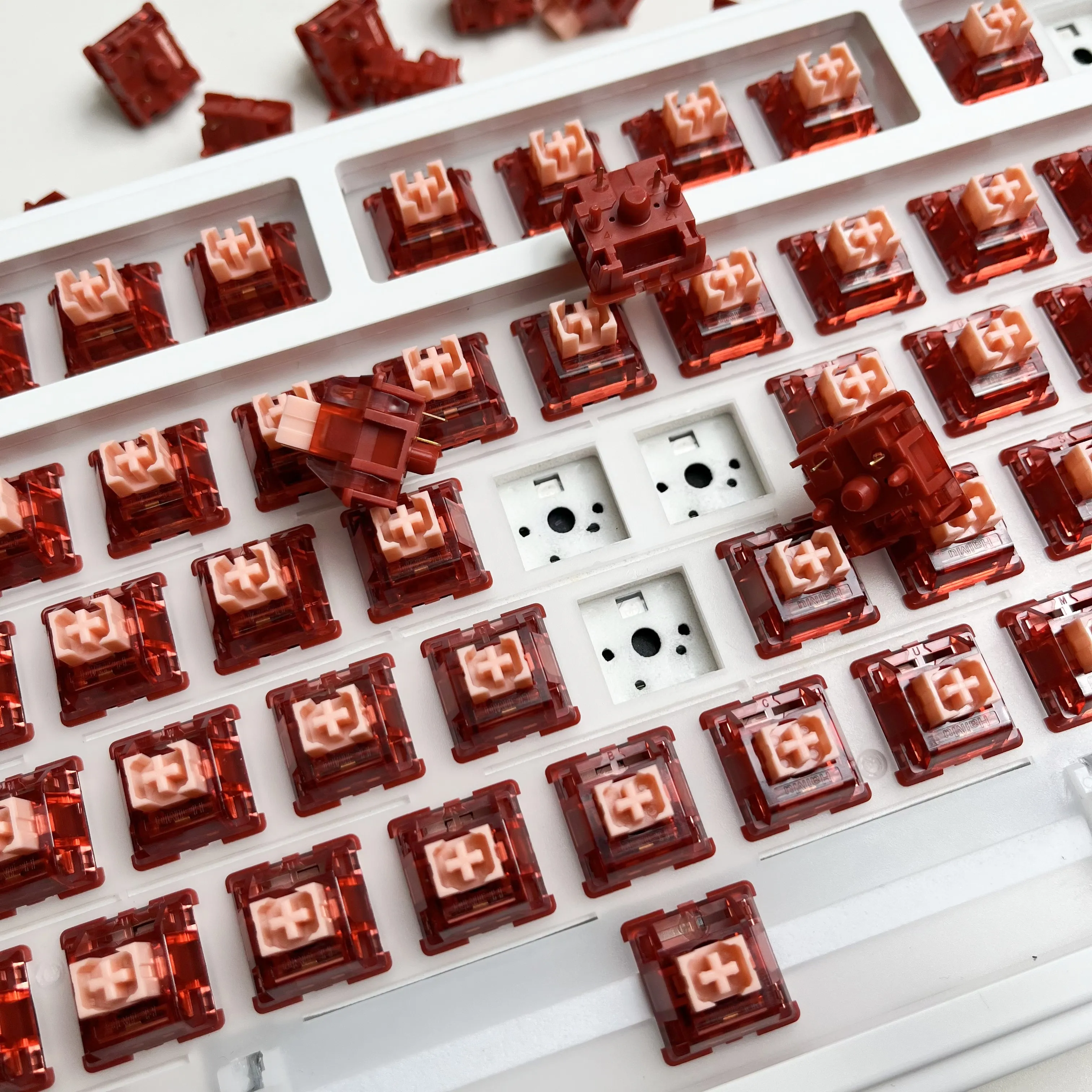 Haimu Heartbeat Switch Linear Silent 5pin Factory Preelubed Hot-Swap-fähige mechanische Tastatur für Gaming und Büro 58g