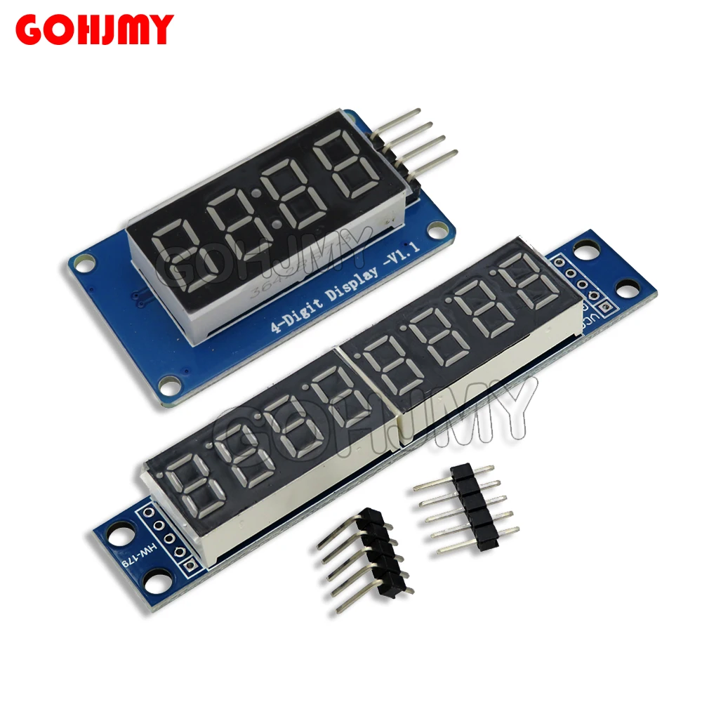 Tm1637 max7219 módulo de exibição digital led de 4 bits/8 bits 7 segmentos 0.36 Polegada relógio tubo ânodo vermelho quatro driver serial