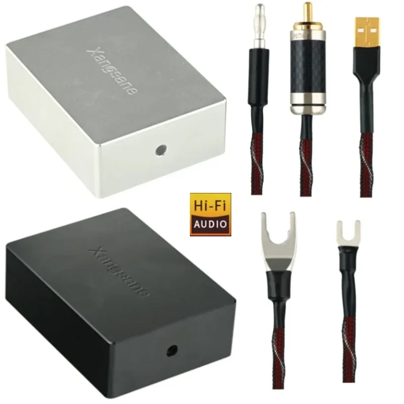 Audio Grounding Box Mute Electronic with Pure Silver Grounding Wire USB RCA Spade Banana Plug