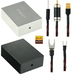 Audio Grounding Box Mute Electronic with Pure Silver Grounding Wire USB RCA Spade Banana Plug