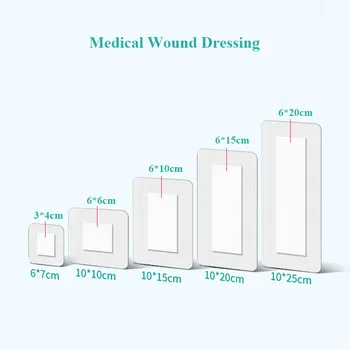 40Pcs Medical Adhesive Wound Dressing Non-woven Breathable Surgical Sterile Gauze Wound Care Dressing Pad First Aid Band Aid