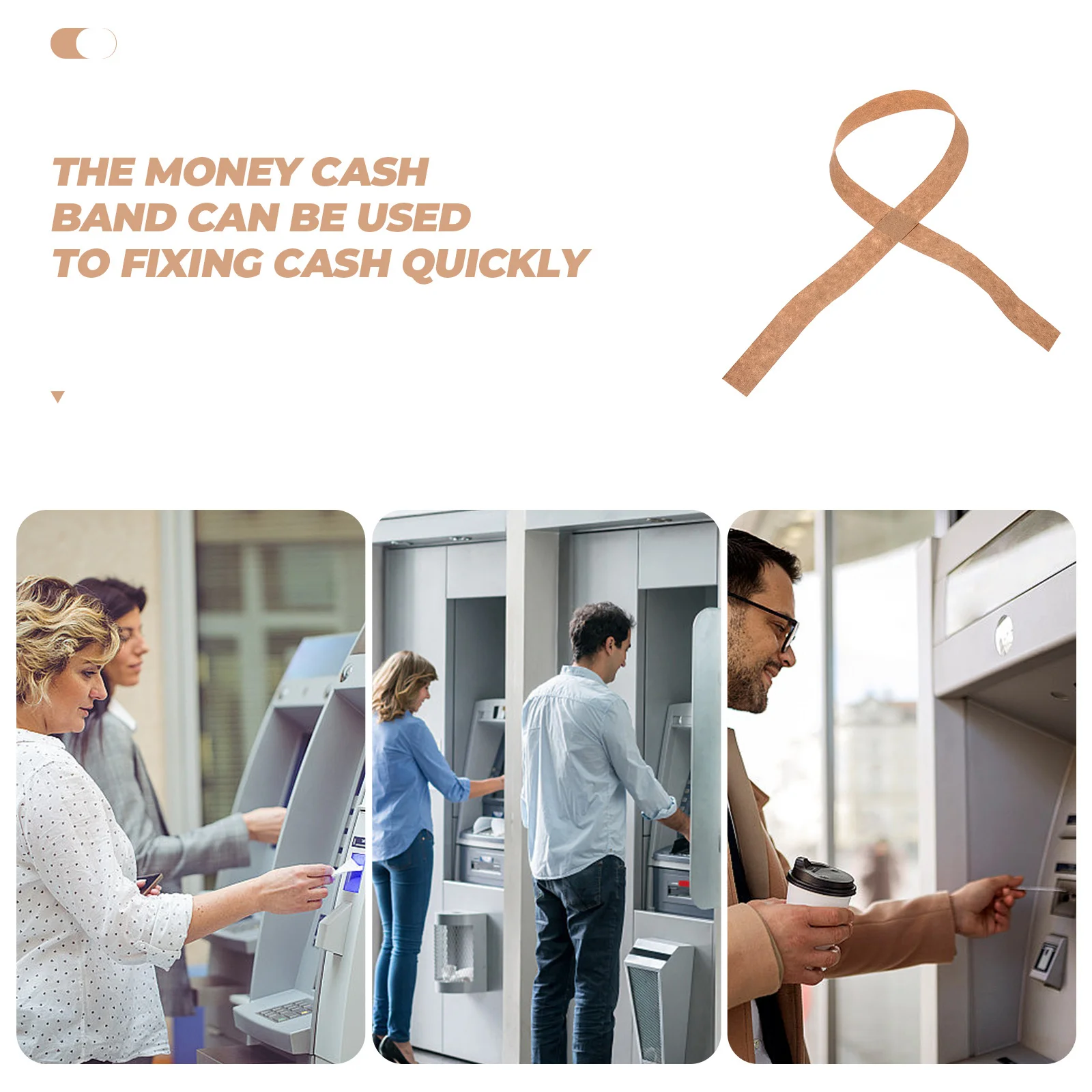 400 قطعة من أربطة ورق المال، أغلفة النقود النقدية، منظمات العملات، الإصلاح السريع للبنوك، الفنادق، السوبر ماركت #5