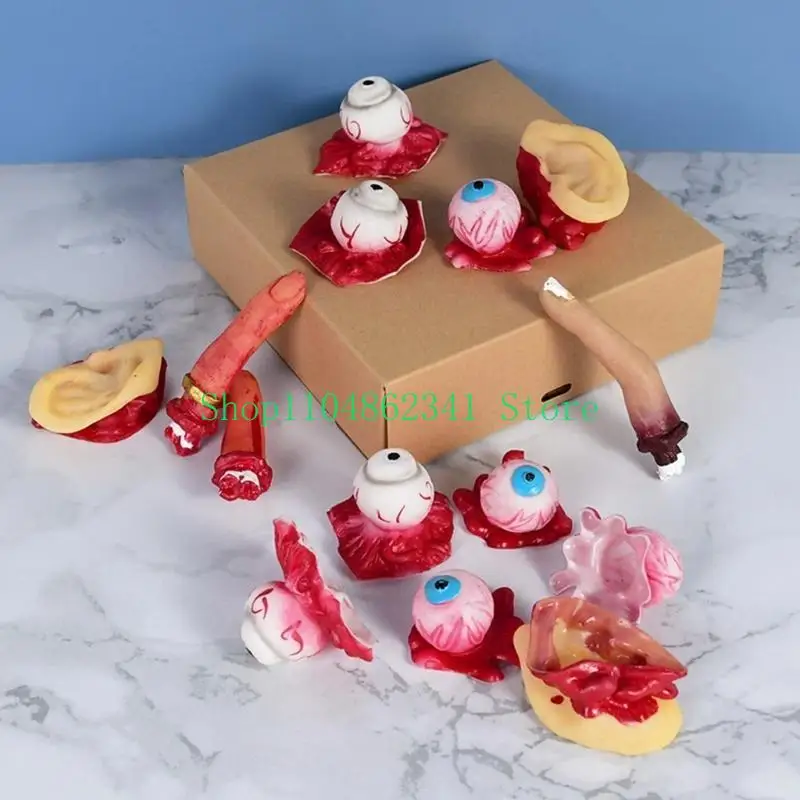 

5asd Bloody Organs for Haunted House Halloween Party Decorations Fake Body Parts Human Halloween Scary Prop Broken Body Parts
