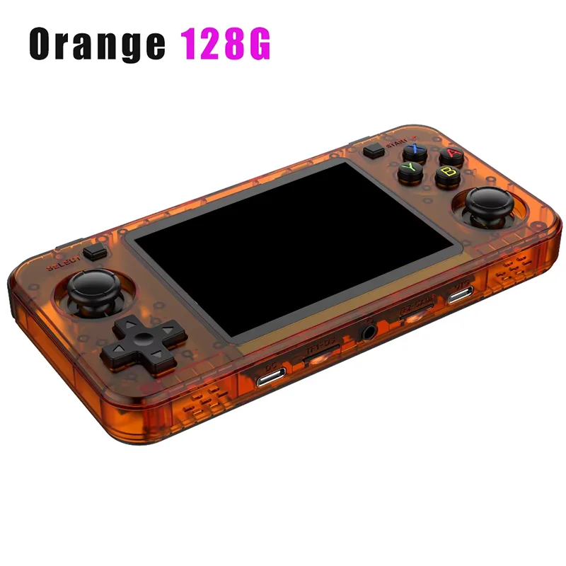 R46H – Console De Jeu Portable Rétro – écran IPS HD 4,5 Pouces – Système Linux Open Source – 64 Go – Noire