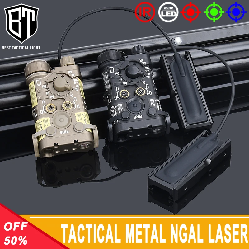 WADSN NGAL Metal Laser Red Green Blue Dot Aiming White Light LED Scout Light Outdoor Hunting Airsoft Accessories Fit 20MM Rail