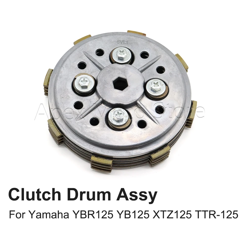 

4PCS For Yamaha YBR125 YB125 XTZ125 TTR125 YBR YB 125 Motorcycle Clutch Setup Drum Assy Basket Friction Plates Kit Clutch Plates