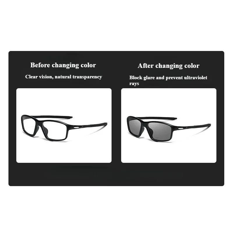 نظارات قراءة متغيرة الألوان للاستخدام القريب والبعيد، نظارات قراءة رياضية مزدوجة الضوء، نظارات ركوب الدراجات للجنسين