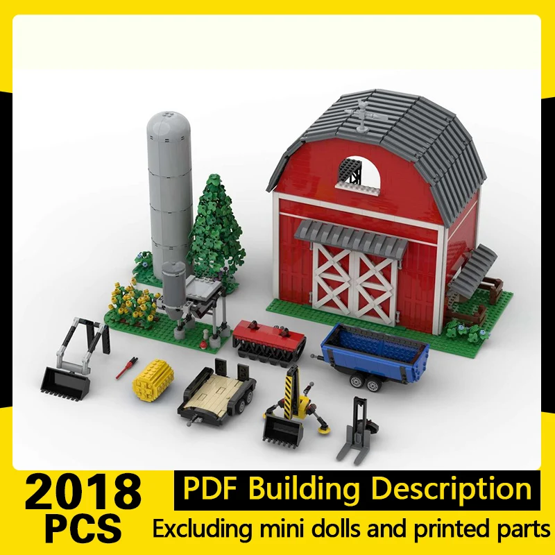 City Street View Model MOC Building Bricks Tractor Add-Ons Modular Technology Gifts Holiday Assemble Children Toys Suit