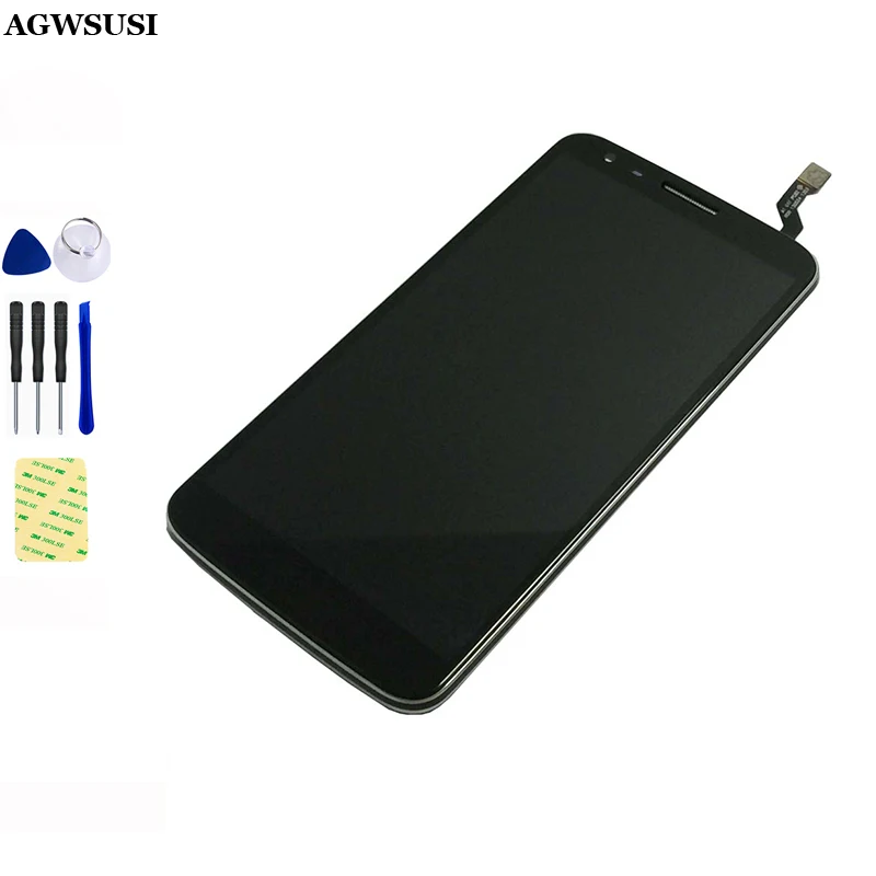 For LG Optimus G2 D800 D802 D805 LCD Display Screen Matrix Module and Touch Screen Sensor Digitizer Assembly with Frame