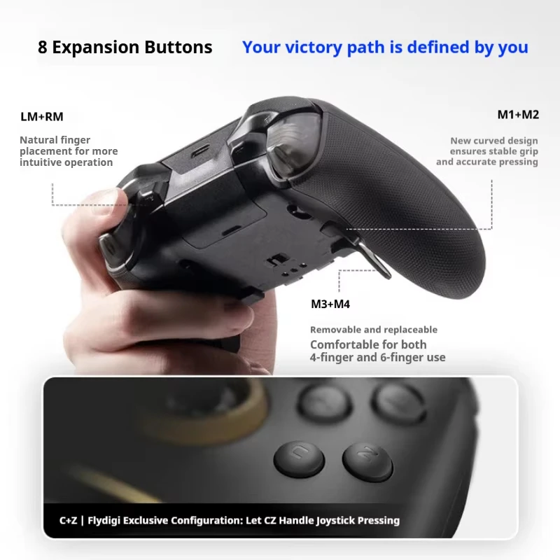 Flydigi Vader 5 Pro V2 Game Controller Wireless Bluetooth Original Competitive Elite Gamepads for PC/NS2/Mobile/Steam
