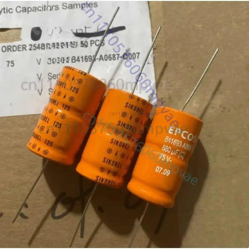 5pcs  B41693-A0687-Q007 680UF 75V EPCOS axial electrolytic capacitor 18 * 40