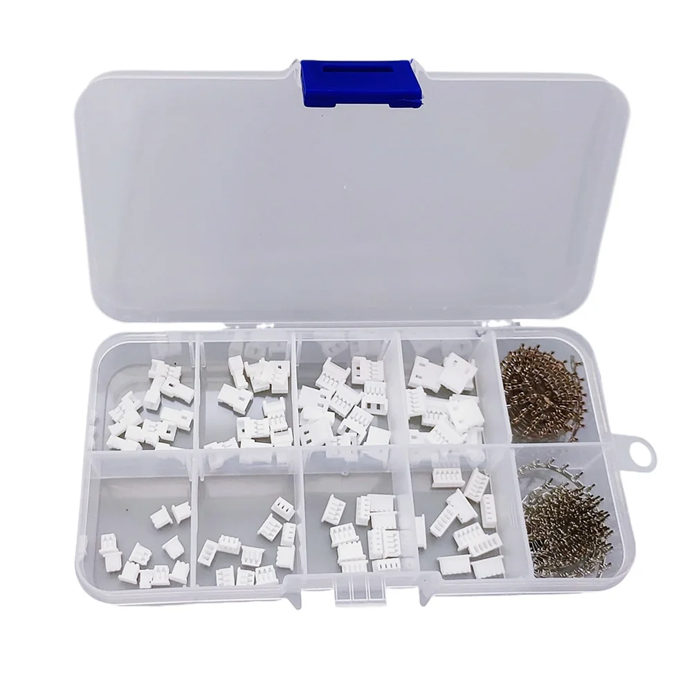 40sets/Box JST 1.25 Male Female Connector Aerial Docking 2/3/4/5Pin Plug With Terminal Wire Connectors Kit