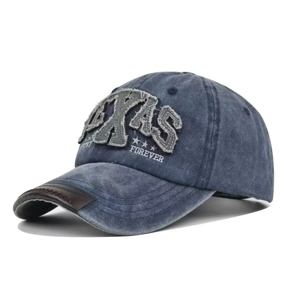 TEXAS UNITED STATES Vintage Washed Cotton Snapback Peaked Cap Baseball Cap For Men Women Sports Leisure Fishing Hat Sun Hat
