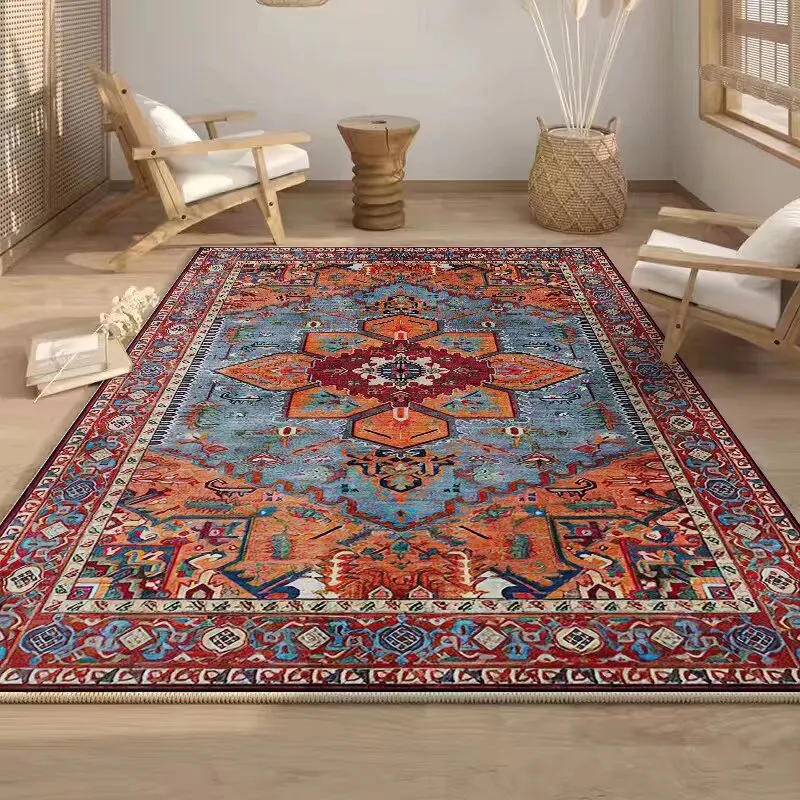 

Morocco Retro Ethnic Carpets for Living Room Home Decoration Sofa Area Carpet Large Size Parlor Rug Non-slip Entrance Floor Mat