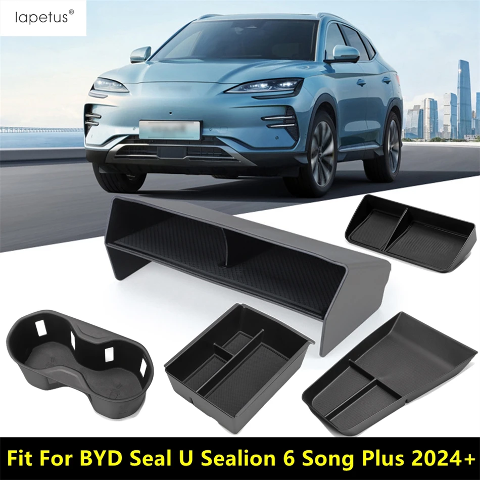 

Armrest Storage Box Water Cup Holder Dashboard Container For BYD Seal U Sealion 6 Song Plus 2024 2025 Car Interior Accessories