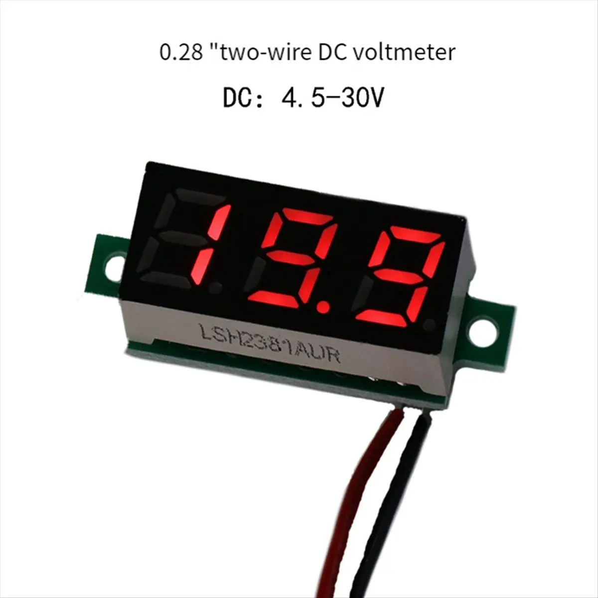 MALL Two-Wire DC Voltmeter DC4.5V-30.0V Digital Display Voltmeter LED Digital Voltmeter