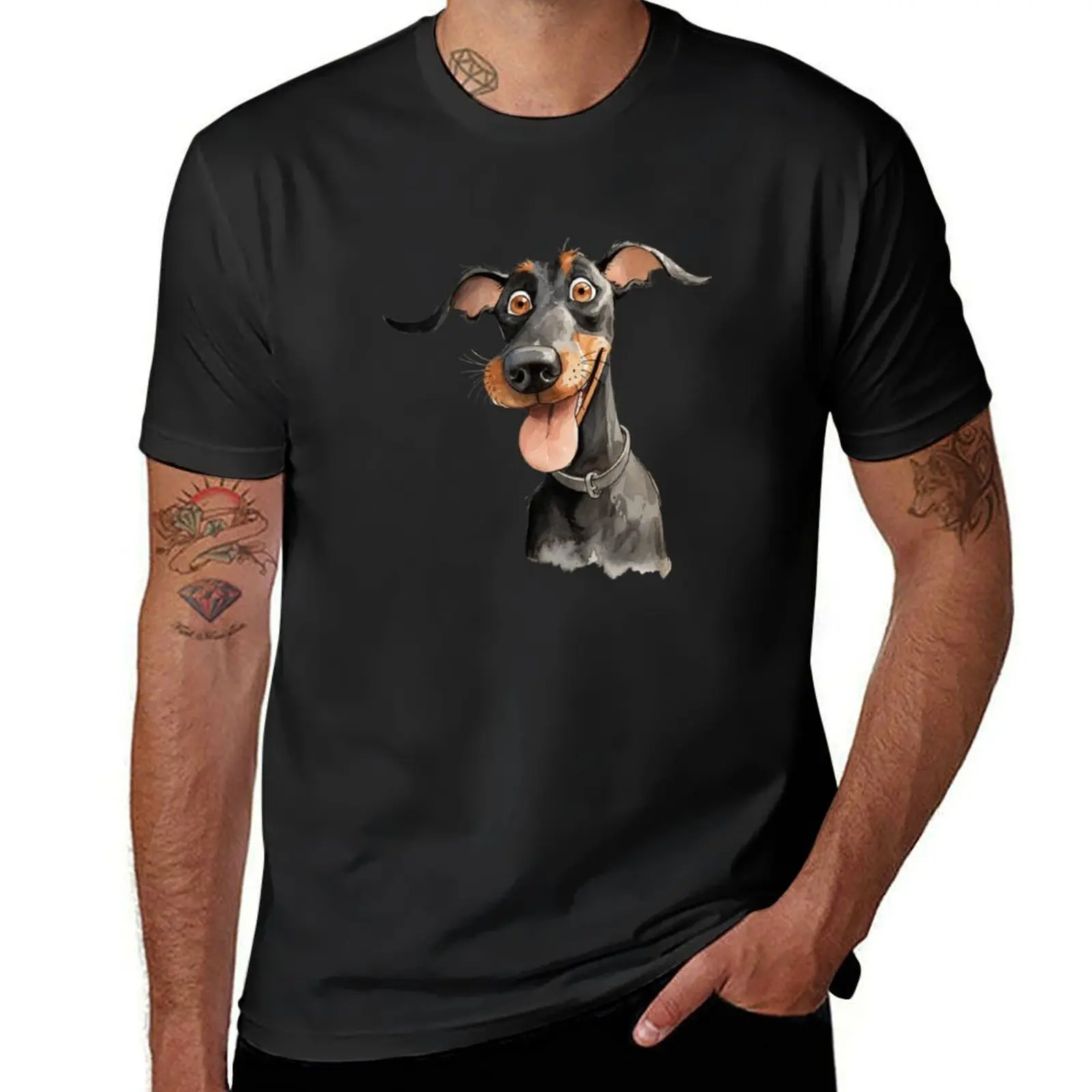 I Love my Doberman T-Shirt funnys plus size tops oversizeds oversized t shirt for men