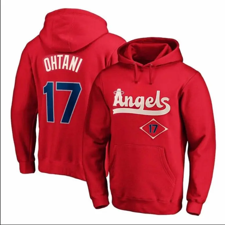 Classic Baseball Dodgers Los Angeles Dodgers Ohtani Shohei Otani 17 Hooded Autumn/Winter Top Sweater Comfortable Casual