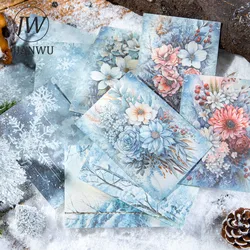 JIANWU 30 Sheets Winter Gradually Warms Up Series Snow Scene Decor Material Paper Creative DIY Journal Collage Stationery