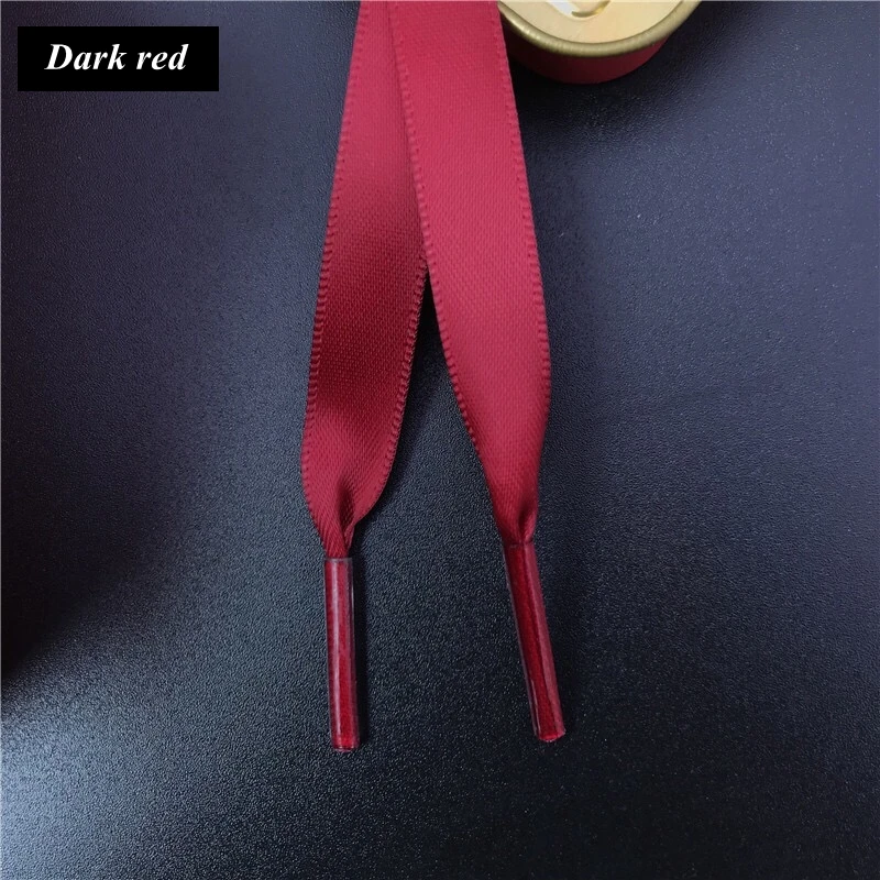 Seiden-Schnürsenkel, Satinband, flache Schnürsenkel, Damen-Sneakerschnürsenkel, Schnürsenkel für Stiefel, Schnürsenkel für Schuhe, Damen- und Herrenmodell, 1 cm Breite, 1 Paar. – Detail 14