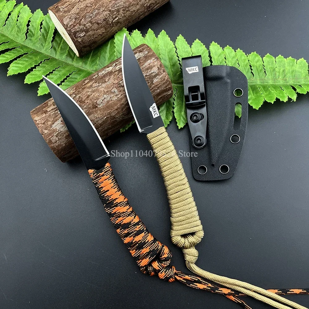 

MKC прямой нож 440C с острым лезвием, уличный тактический охотничий карманный нож EDC, резак для кемпинга и пешего туризма, универсальные инструменты для ежедневного использования