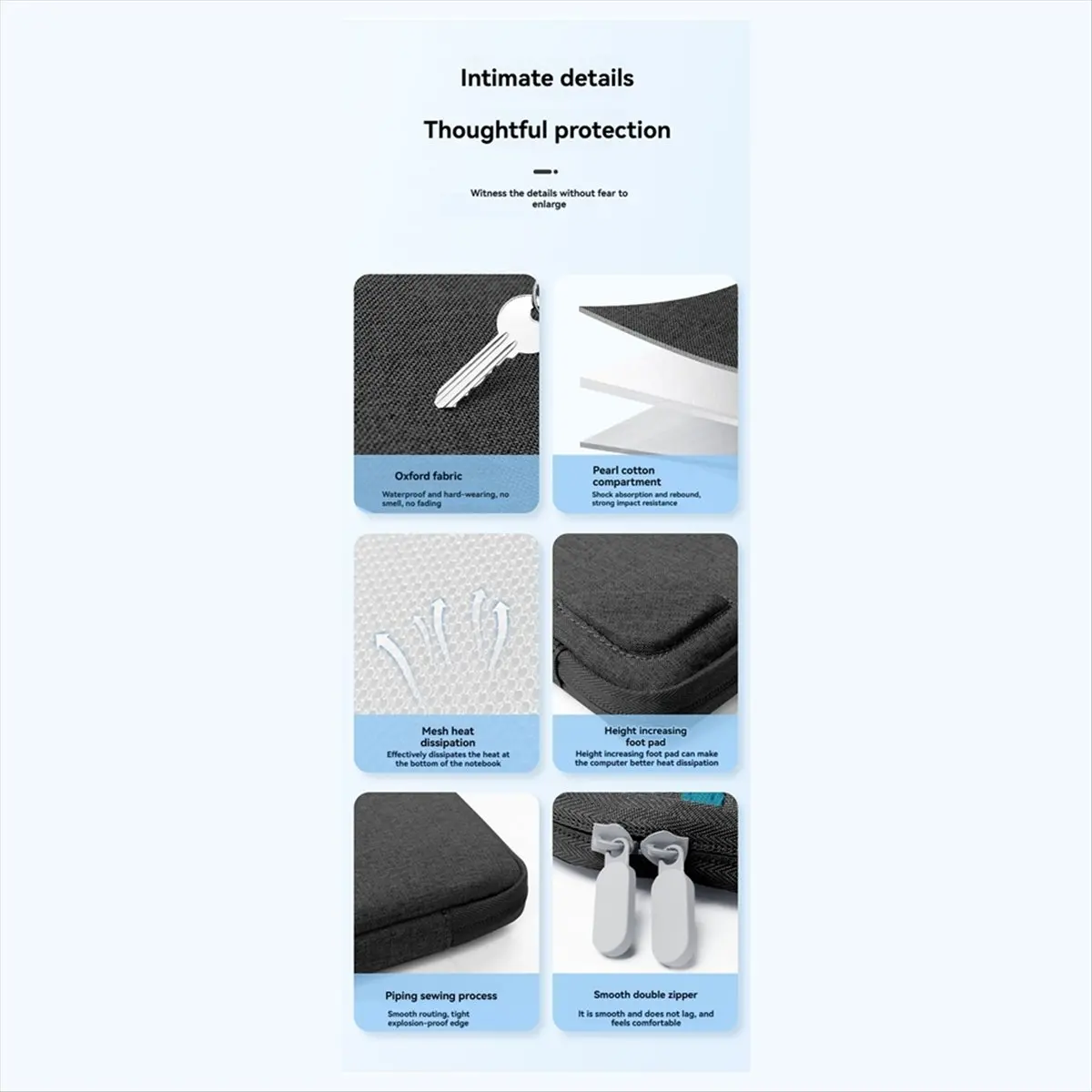 

【BUY NOW】Waterproof Laptop Bag, Tablet Bag Sleeve Handbage Portable Notebook Briefcase 13 Inch Dark Blue + Gray