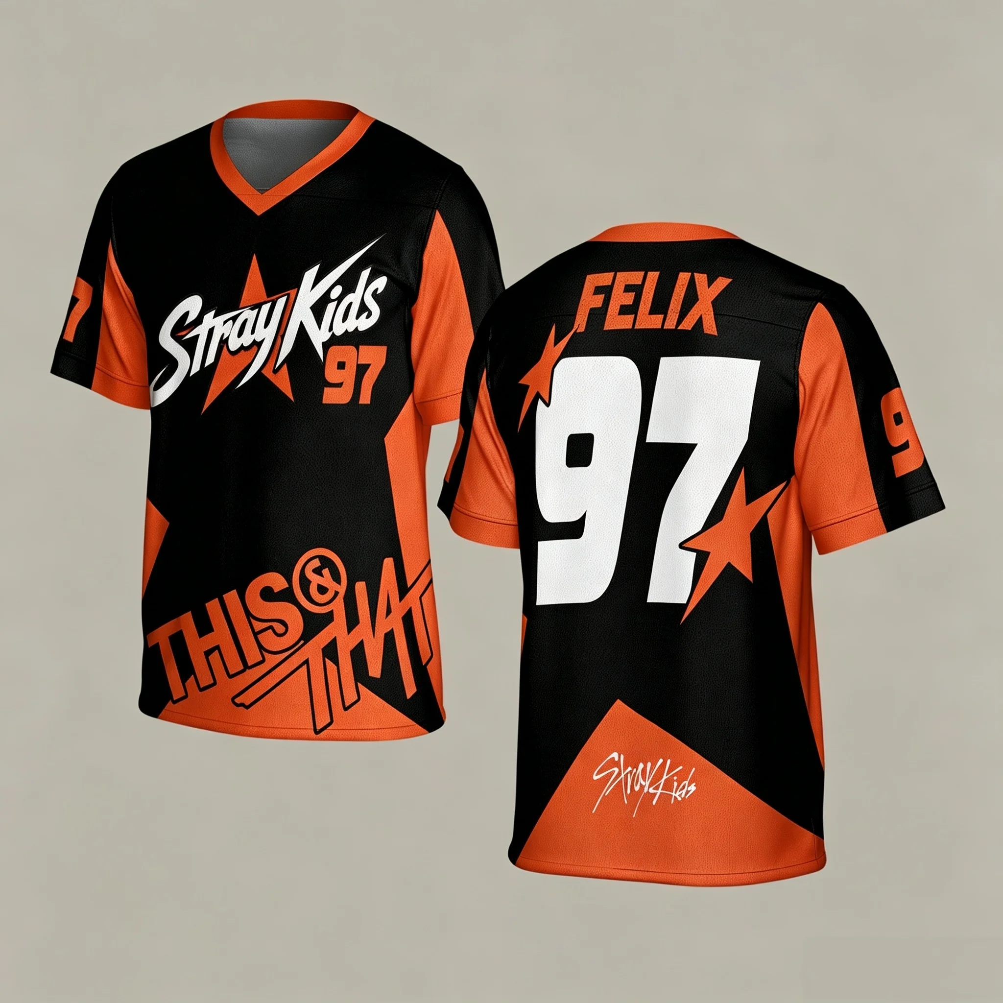 Stray Kids This That Football Jersey Kpop Stray Kids World Tour Run It Merch Gift 2026 Summer Men Women Sport Shirt Breathable