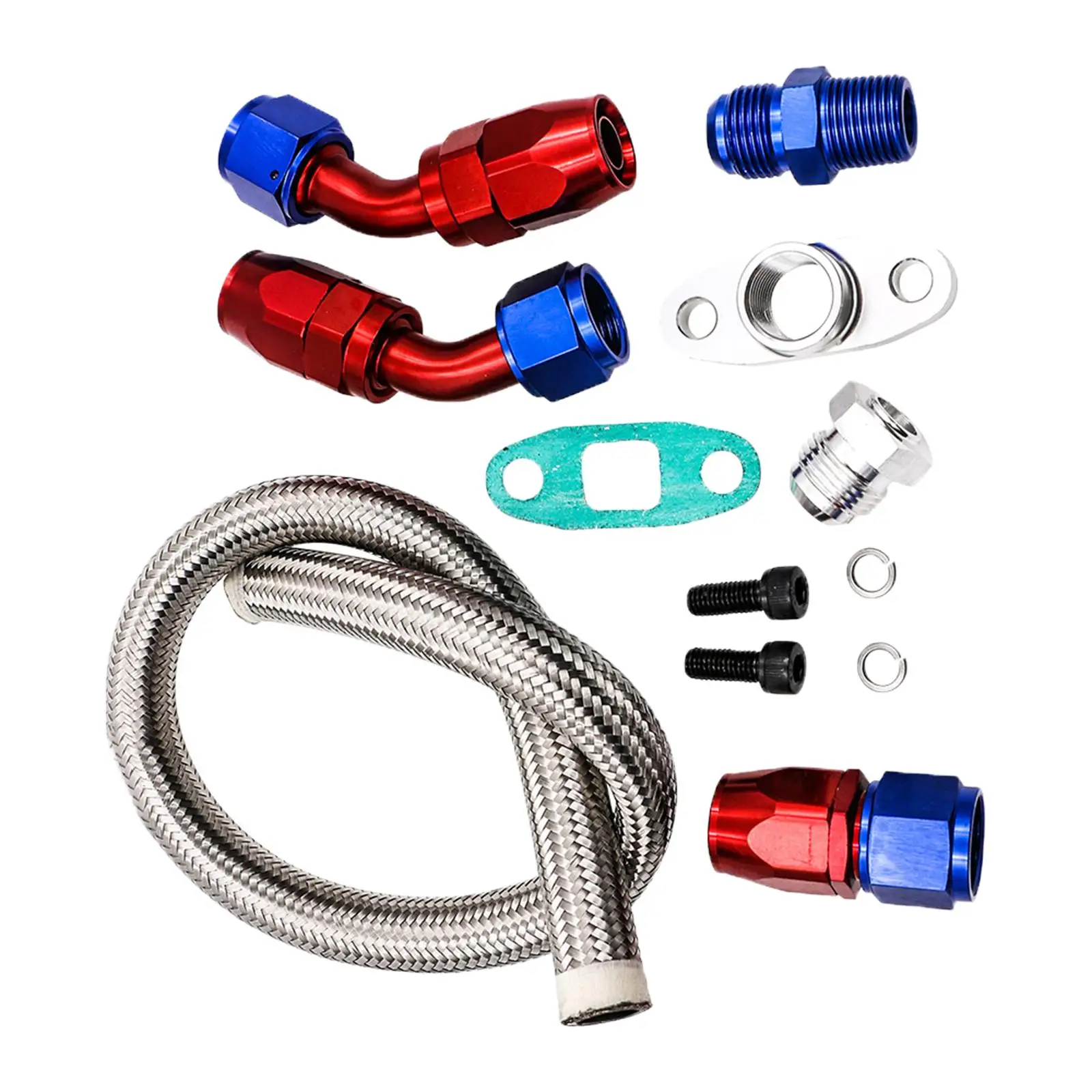 Turbo Oil Drain Return Line Oil feed Kit Fit for T3 Replacement Parts